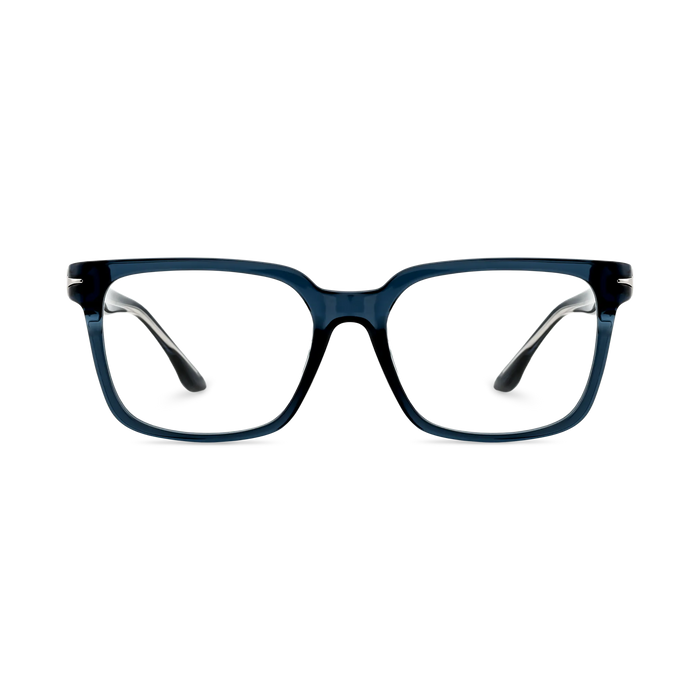 Eydology Trenton Transparent Dark Blue Square Eyeglasses 2
