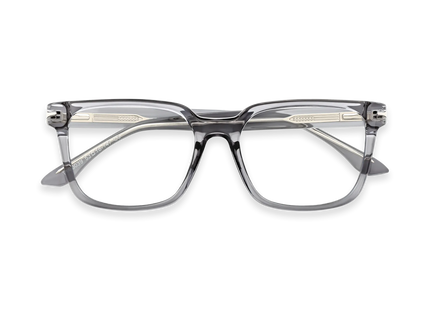 Eydology Trenton Transparent Grey Square Eyeglasses 1
