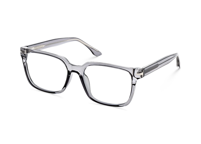 Eydology Trenton Transparent Grey Square Eyeglasses 3