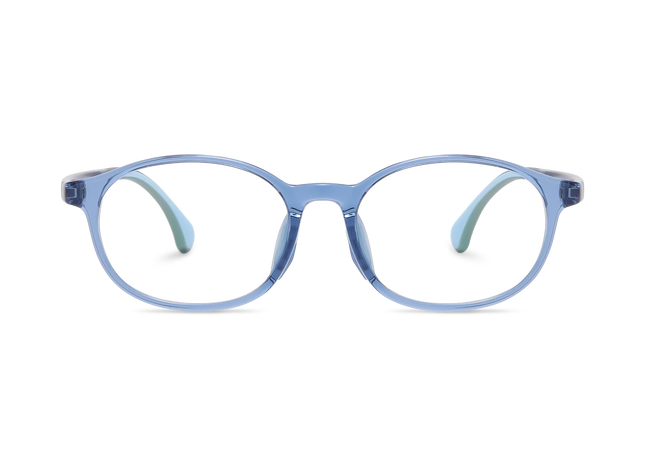 Eydology Trey Crystal Blue Kids Glasses 2