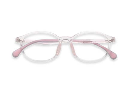 Eydology Trey Crystal Light Pink Kids Glasses 1