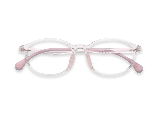 Eydology Trey Crystal Light Pink Kids Glasses 1