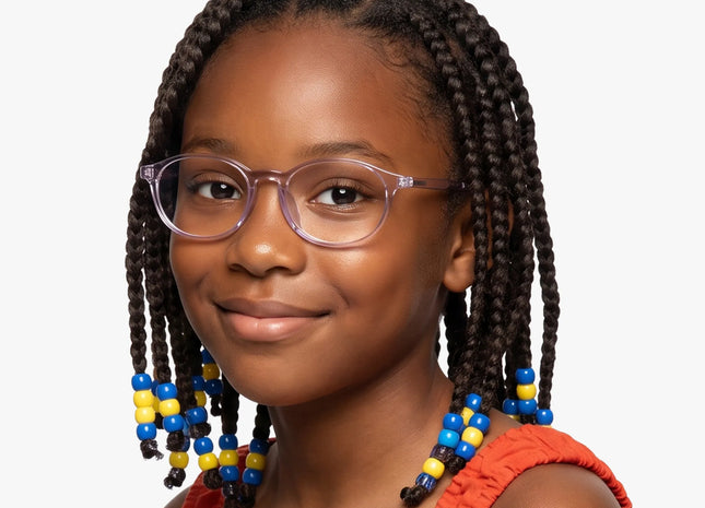 Eydology Trey Crystal Light Purple Kids Glasses 3