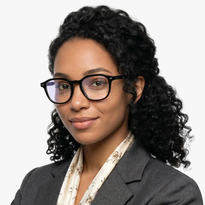 Eydology Troy Black Glasses -Female Model