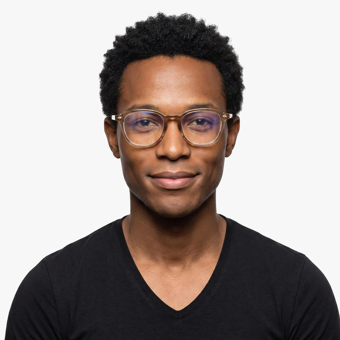 Eydology Troy Brown Glasses -Male Model