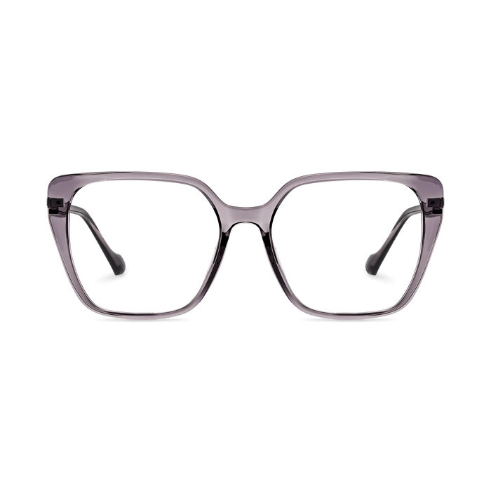 Eydology Vicente Clear Dark Purple Grey/Light Gun Glasses 2