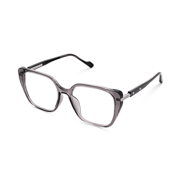 Eydology Vicente Clear Dark Purple Grey/Light Gun Glasses 3