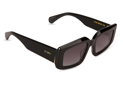 Eydology Vivid Black Frame Grey Gradient Lens Glasses 2