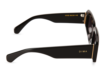 Eydology Vivid Black Frame Grey Gradient Lens Glasses 3