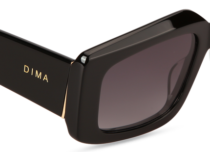 Eydology Vivid Black Frame Grey Gradient Lens Glasses 4