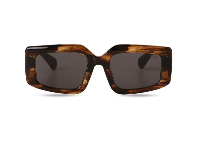 Eydology Vivid Brown Tortoise Frame Grey Lens Glasses 1