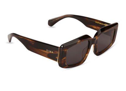 Eydology Vivid Brown Tortoise Frame Grey Lens Glasses 2