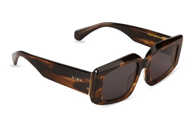 Eydology Vivid Brown Tortoise Frame Grey Lens Glasses 2