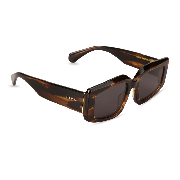 Eydology Vivid Brown Tortoise Frame Grey Lens Glasses 2