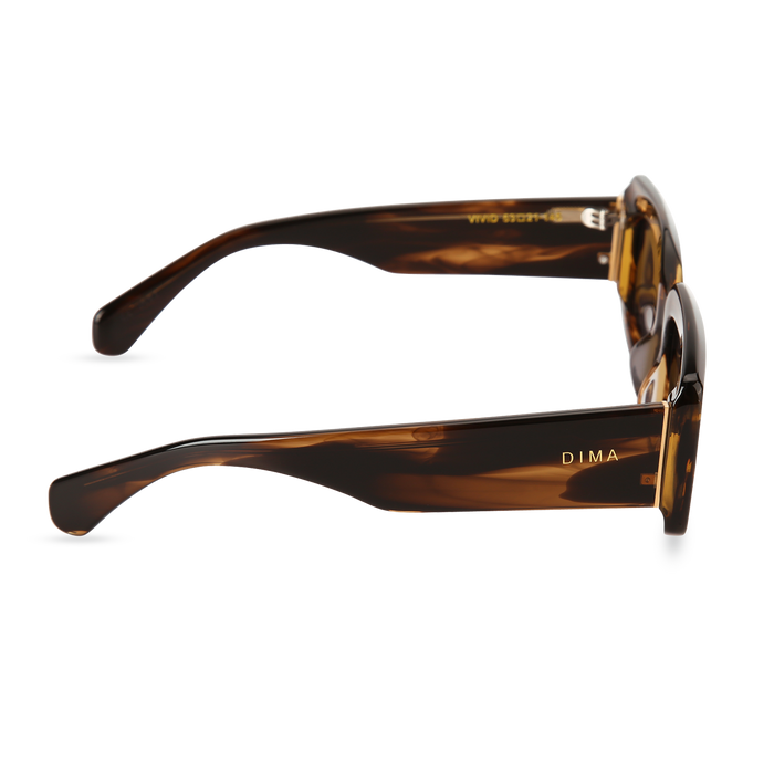 Eydology Vivid Brown Tortoise Frame Grey Lens Glasses 3