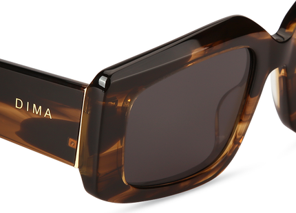 Eydology Vivid Brown Tortoise Frame Grey Lens Glasses 4