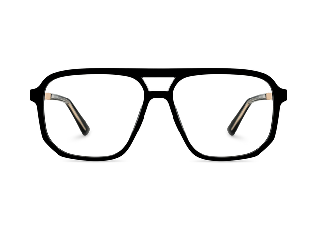 Eydology Wallac Black Double Bridge Eyeglasses 2