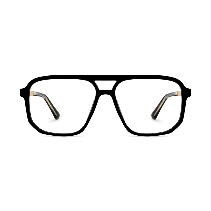 Eydology Wallac Black Double Bridge Eyeglasses 2