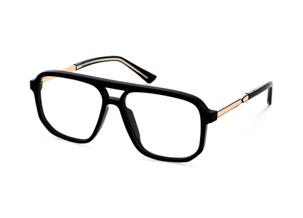 Eydology Wallac Black Double Bridge Eyeglasses 3