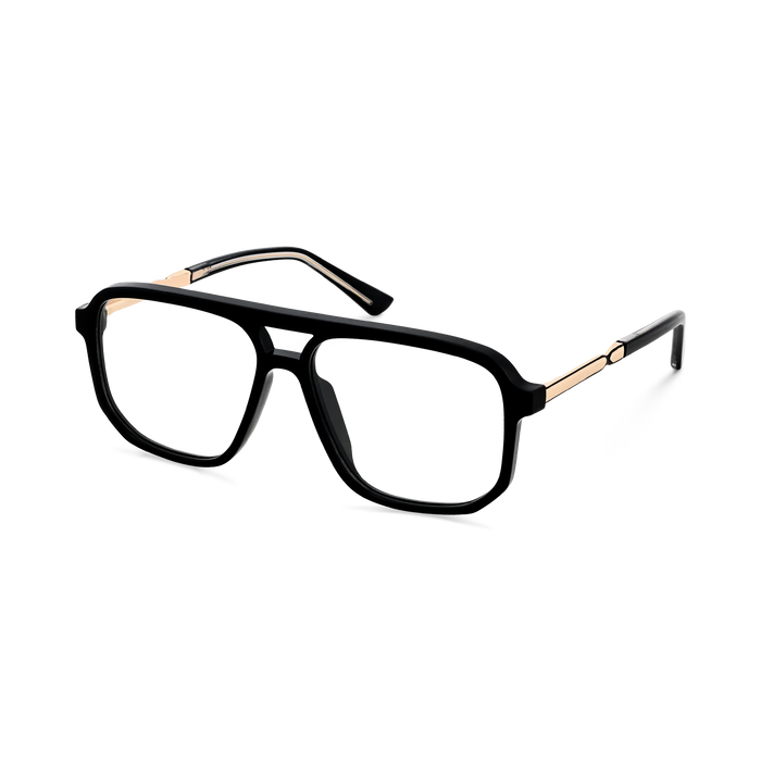 Eydology Wallac Black Double Bridge Eyeglasses 3