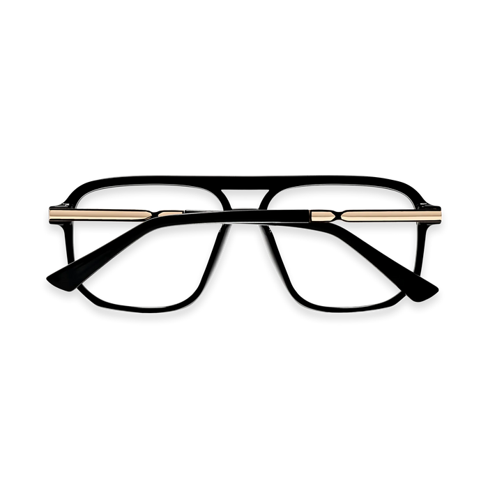 Eydology Wallac Black Double Bridge Eyeglasses 5