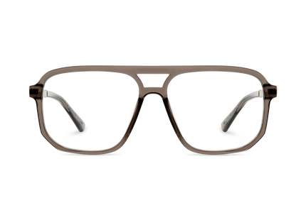 Eydology Wallac Transparent Grey Double Bridge Eyeglasses 2