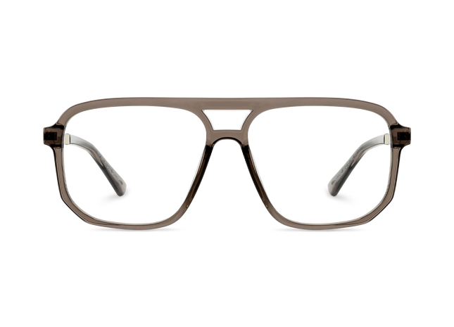 Eydology Wallac Transparent Grey Double Bridge Eyeglasses 2