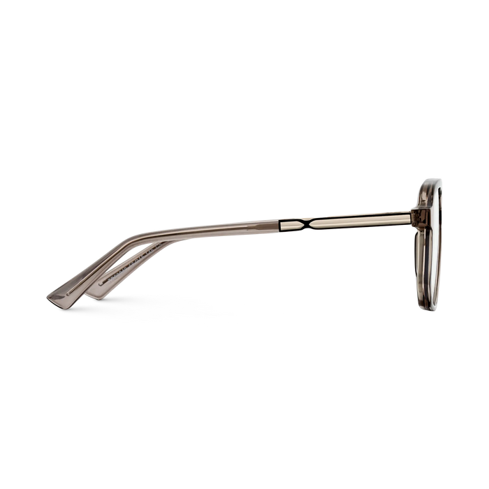 Eydology Wallac Transparent Grey Double Bridge Eyeglasses 4