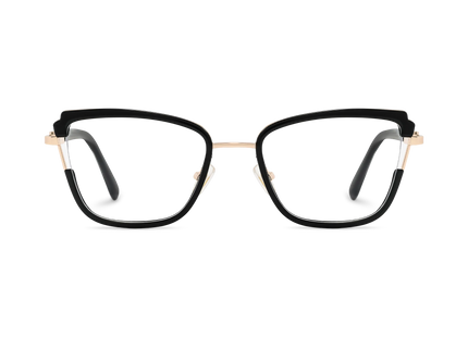 Eydology Wesley Gold/Black Women's Cat Eye Glasses 2