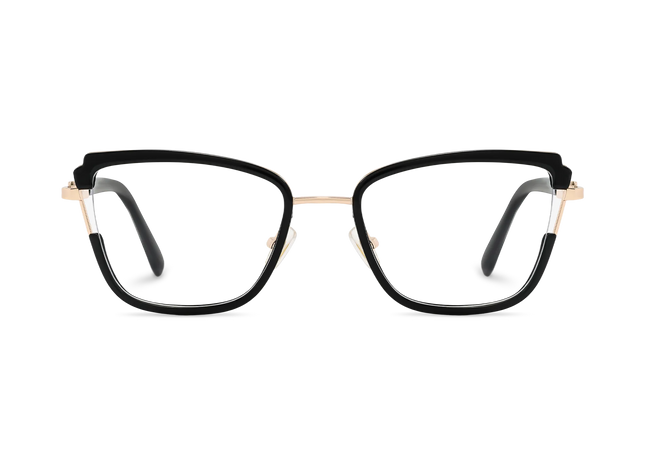 Eydology Wesley Gold/Black Women's Cat Eye Glasses 2