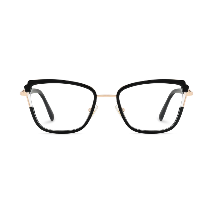 Eydology Wesley Gold/Black Women's Cat Eye Glasses 2