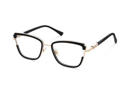 Eydology Wesley Gold/Black Women's Cat Eye Glasses 3