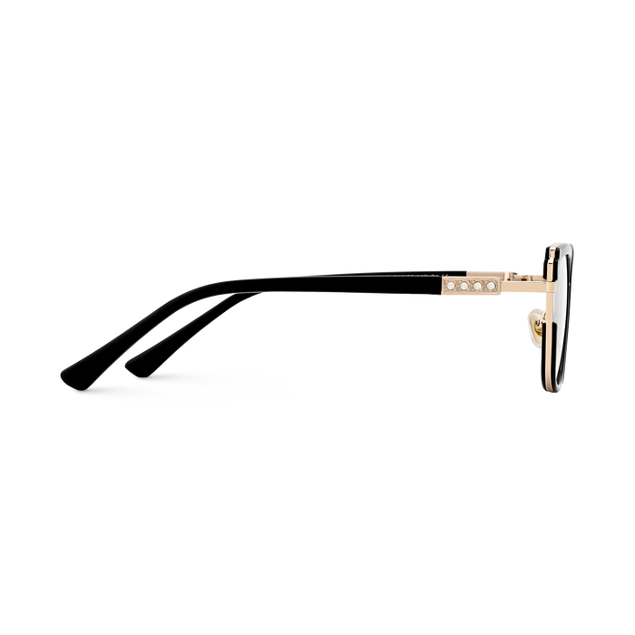 Eydology Wesley Gold/Black Women's Cat Eye Glasses 4