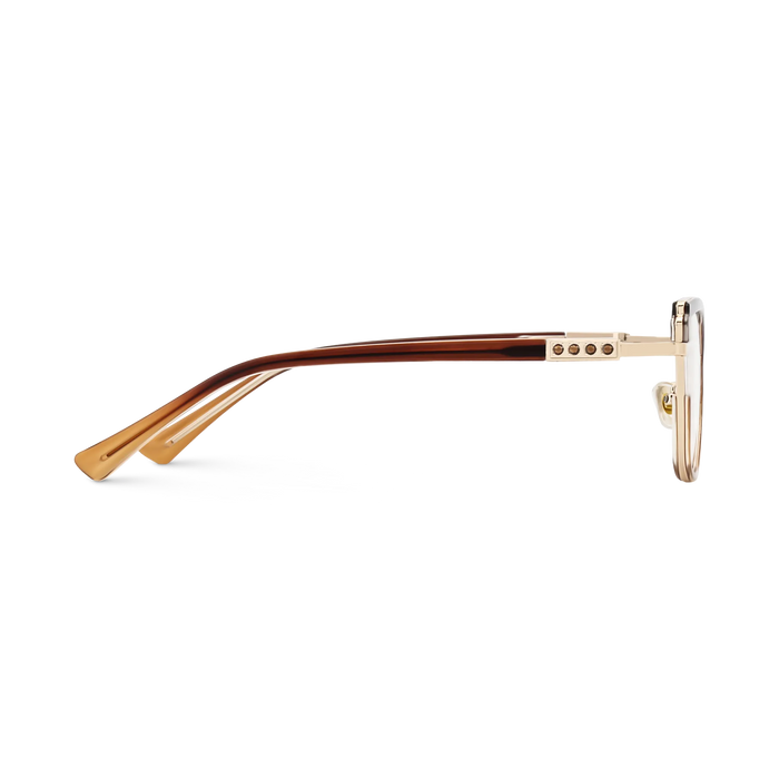 Eydology Wesley Gold/Brown Women's Cat Eye Glasses 4