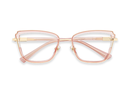 Eydology Wesley Gold/Light PInk Women's Cat Eye Glasses 1