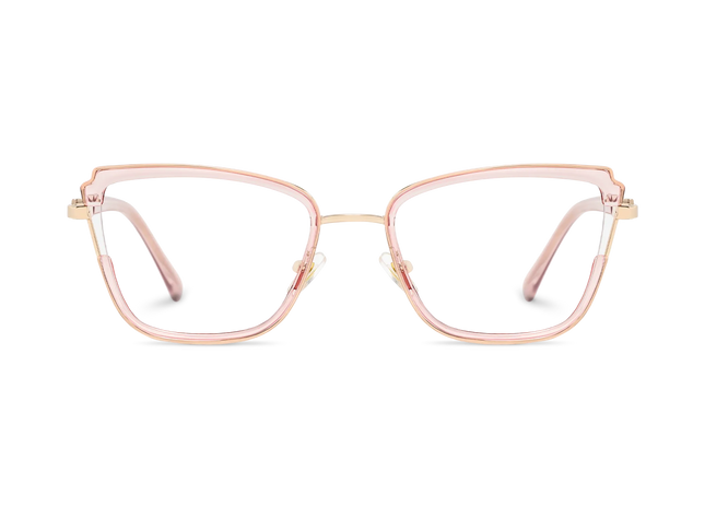 Eydology Wesley Gold/Light PInk Women's Cat Eye Glasses 2
