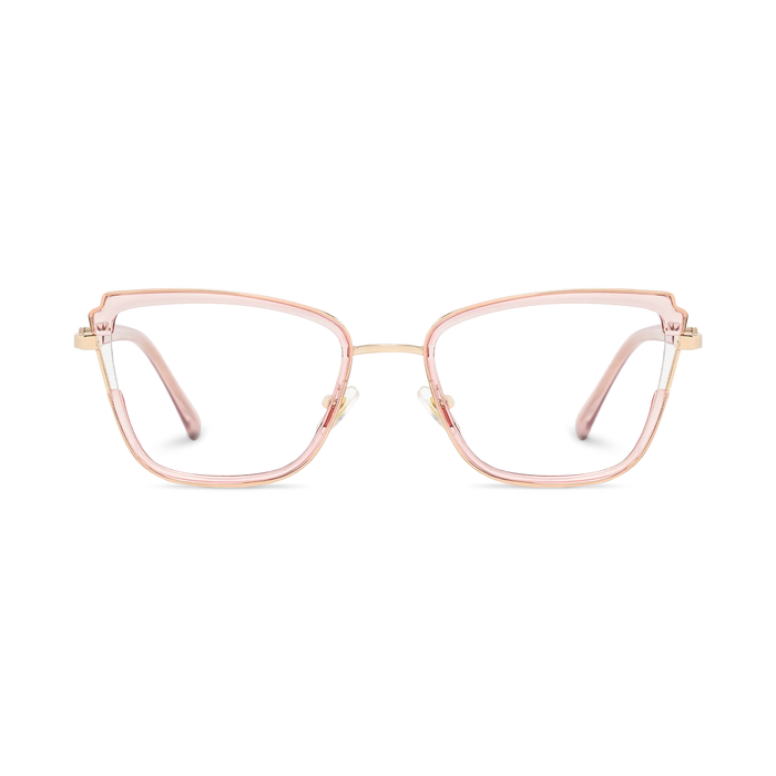 Eydology Wesley Gold/Light PInk Women's Cat Eye Glasses 2