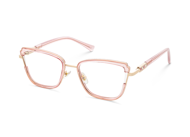Eydology Wesley Gold/Light PInk Women's Cat Eye Glasses 3