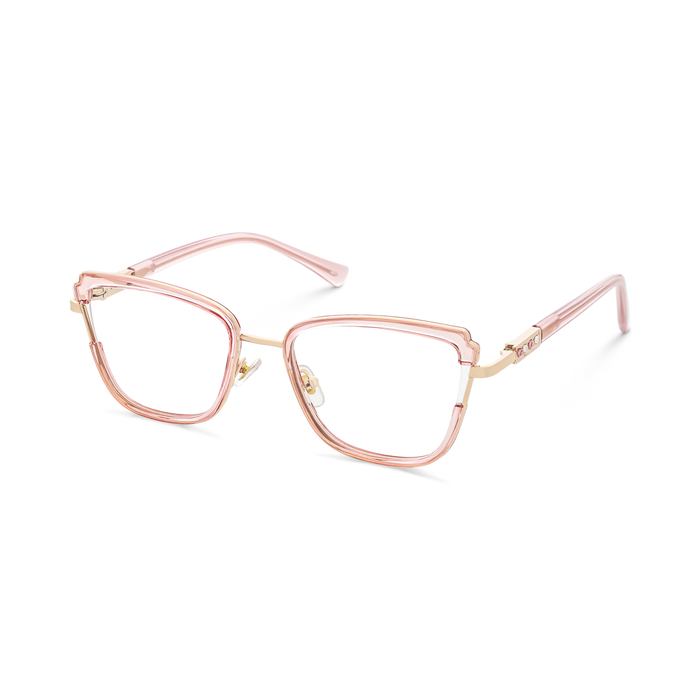 Eydology Wesley Gold/Light PInk Women's Cat Eye Glasses 3