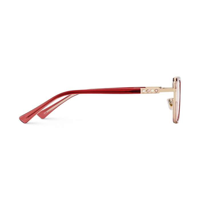 Eydology Wesley Gold/Red Women's Cat Eye Glasses 4