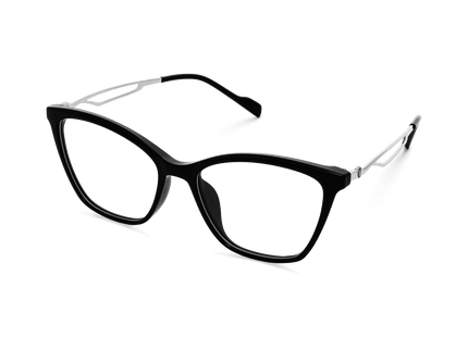 Eydology Yasmin Black/Chrome Glasses 3