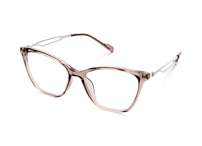 Eydology Yasmin Clear Grey Pink/Silver Glasses 3