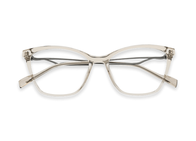 Eydology Yasmin Clear Light Brown/Light Gun Glasses 1