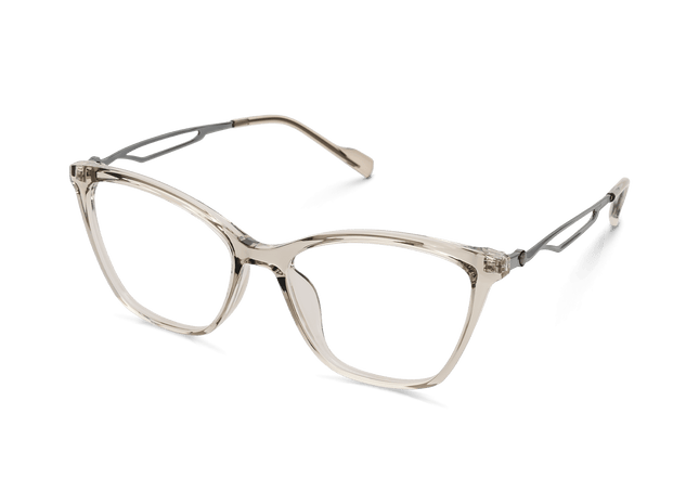 Eydology Yasmin Clear Light Brown/Light Gun Glasses 3