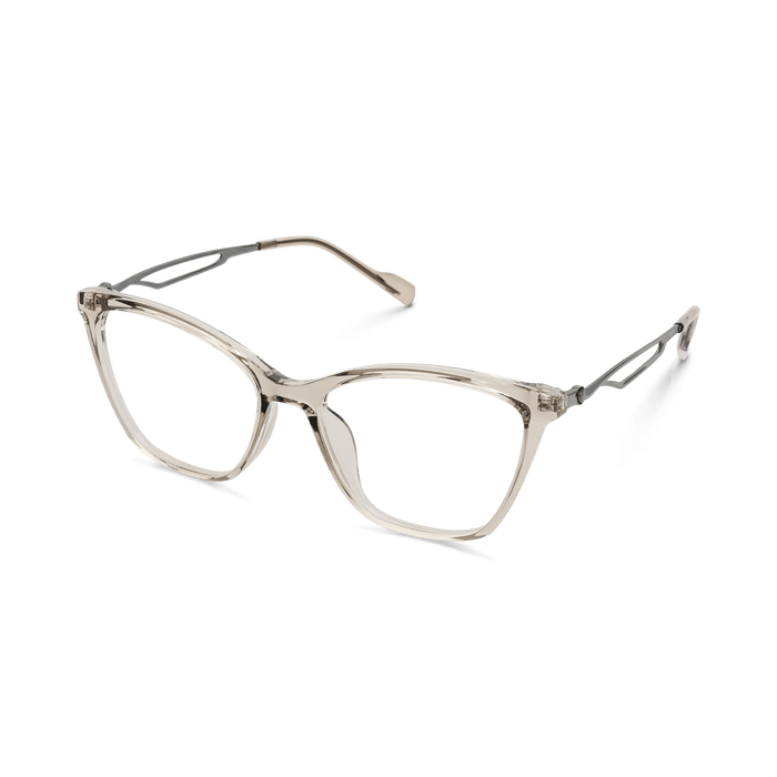 Eydology Yasmin Clear Light Brown/Light Gun Glasses 3