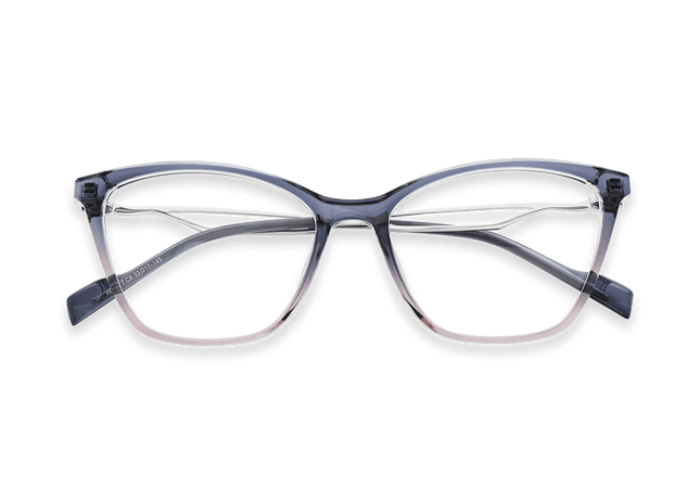 Eydology Yasmin Clear Purple Blue/Silver Glasses 1