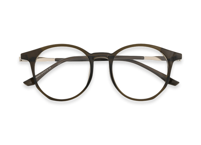 Eydology Zariah Trans Green Brown/Light Gold Glasses 1