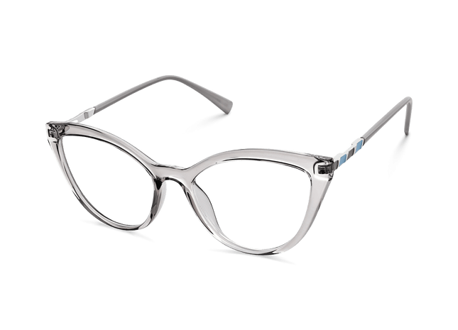 Eydology Zaylee Transparent Grey Glasses 3