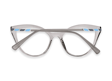 Eydology Zaylee Transparent Grey Glasses 4
