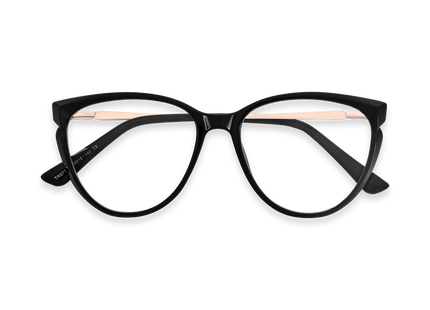 Eydoloofy Hallie Black Women's Cat Eye Glasses 1